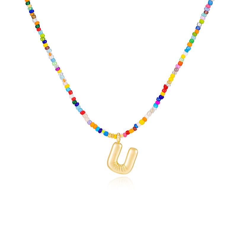 Naomi | Colourful Bubble Letter Necklace
