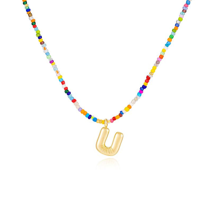 Naomi | Colourful Bubble Letter Necklace