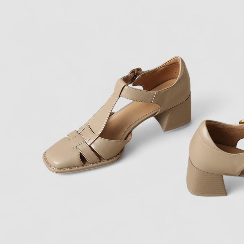 Wilma | Orthopedic block heels with T-bar