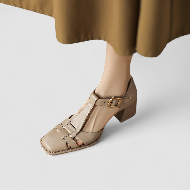 Wilma | Orthopedic block heels with T-bar