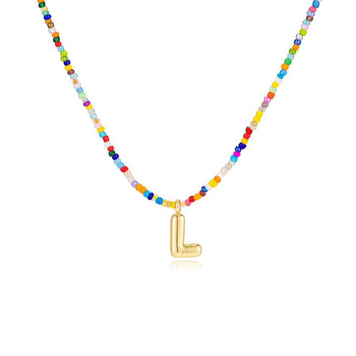 Naomi | Colourful Bubble Letter Necklace