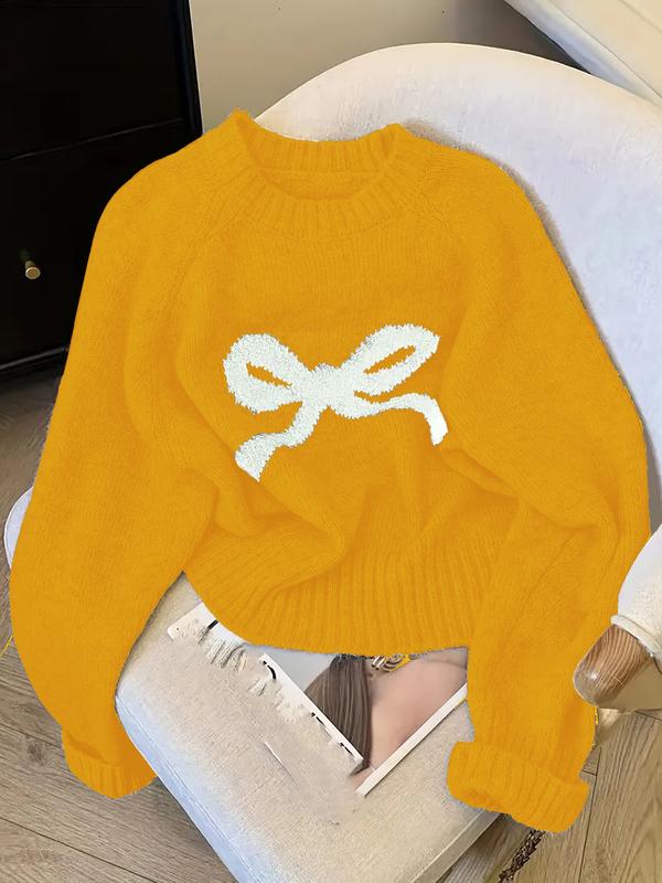 Gabrielle | Elegant Bow Knit Sweater for Autumn & Winter Fashion