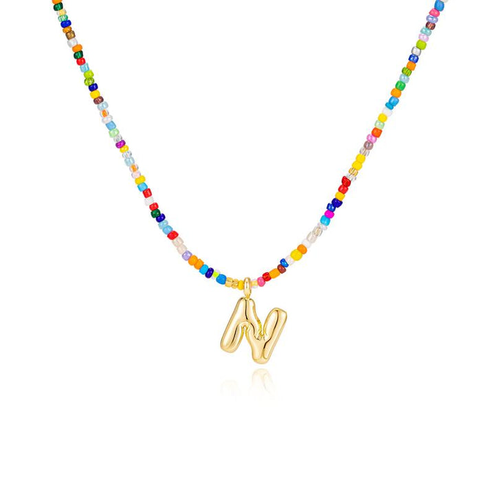 Naomi | Colourful Bubble Letter Necklace