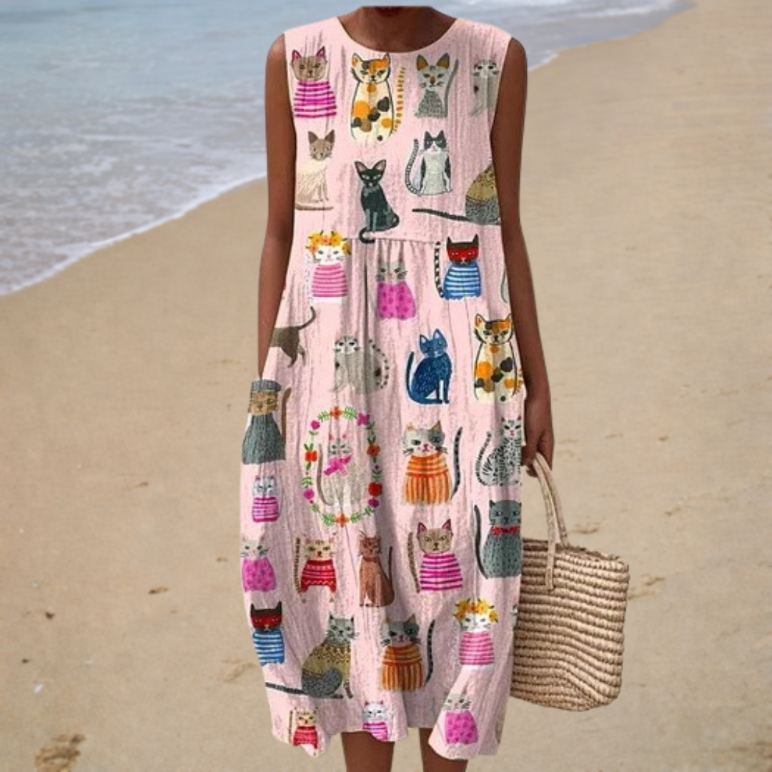 Comfortable Sleeveless Spring Dress