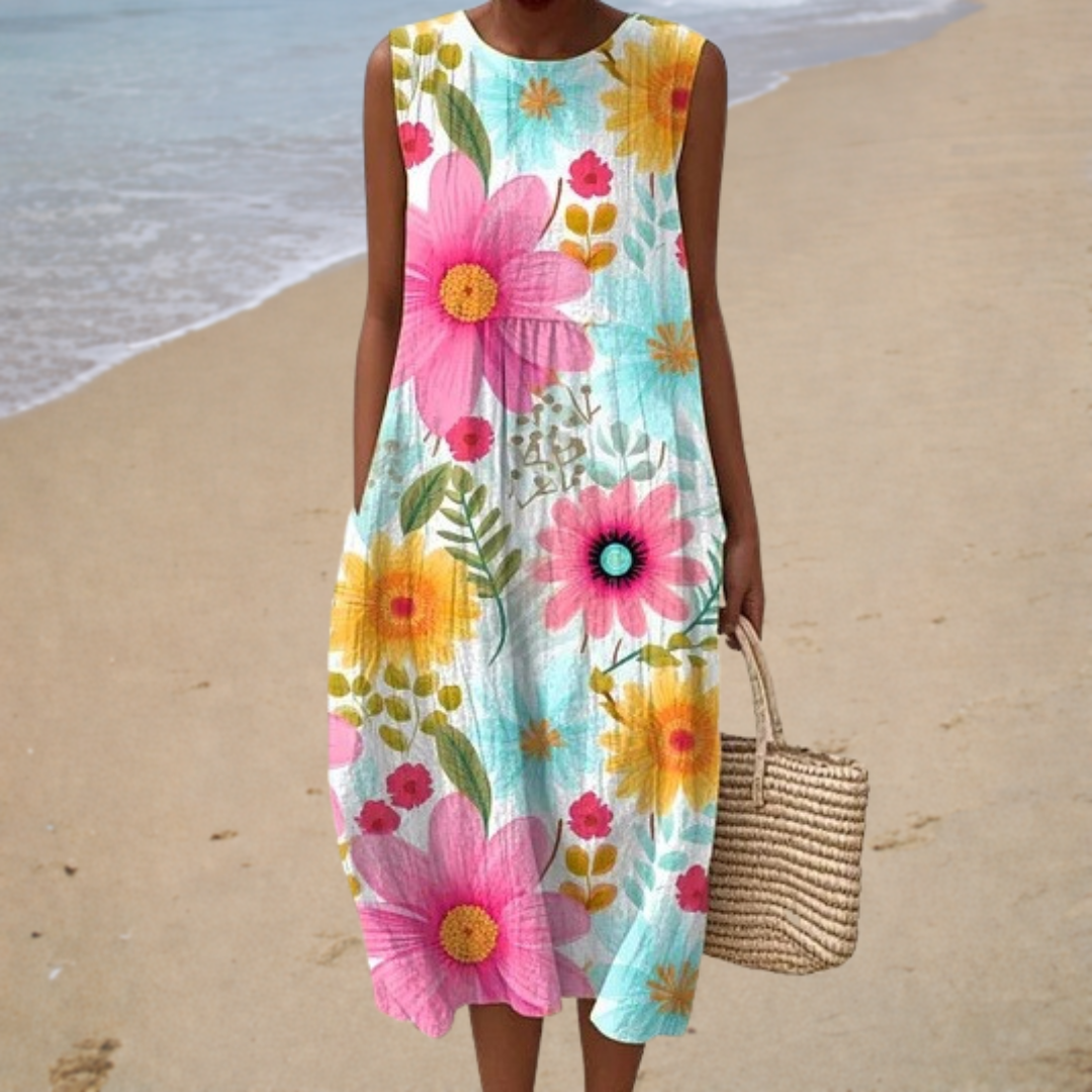 Comfortable Sleeveless Spring Dress