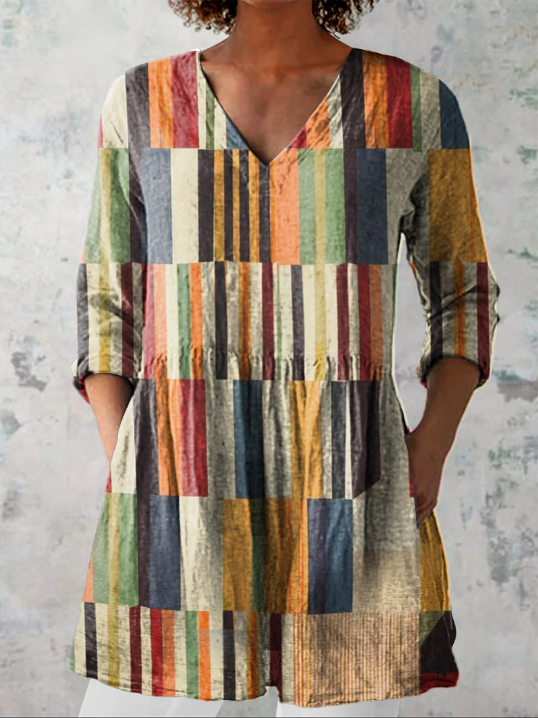 Miriam | Long blouse with V-neck