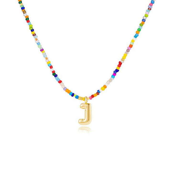 Naomi | Colourful Bubble Letter Necklace