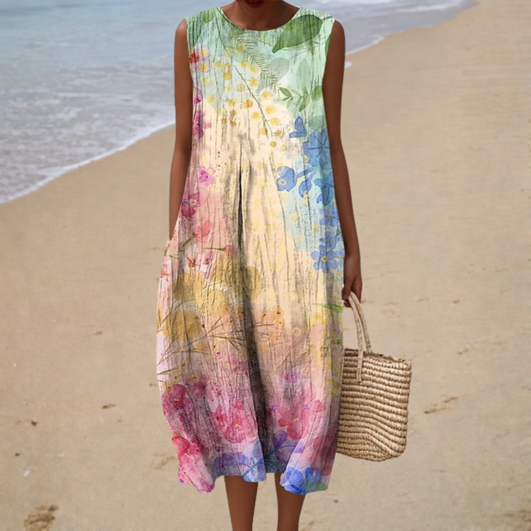 Comfortable Sleeveless Spring Dress