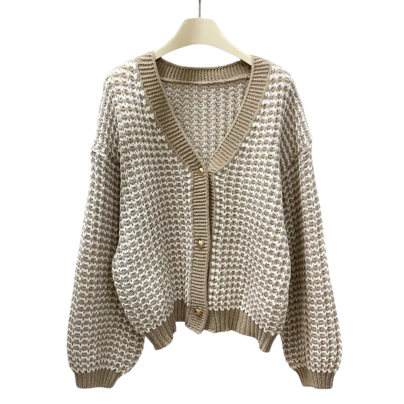 Matilda | Cosy Colourblock Button Cardigan Sweater