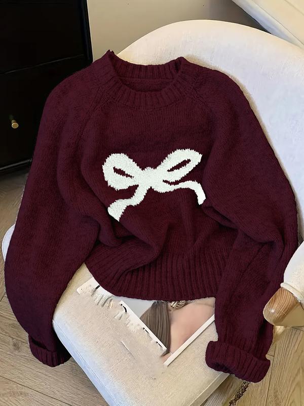 Gabrielle | Elegant Bow Knit Sweater for Autumn & Winter Fashion