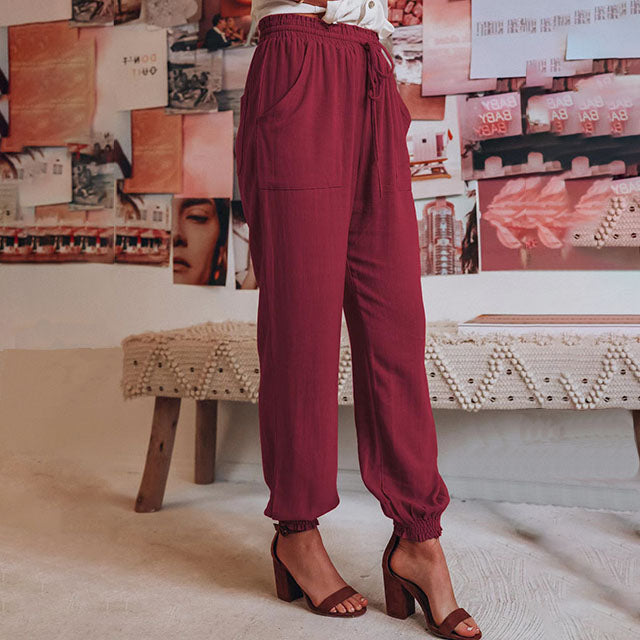 Louise | Elegant trousers with drawstring