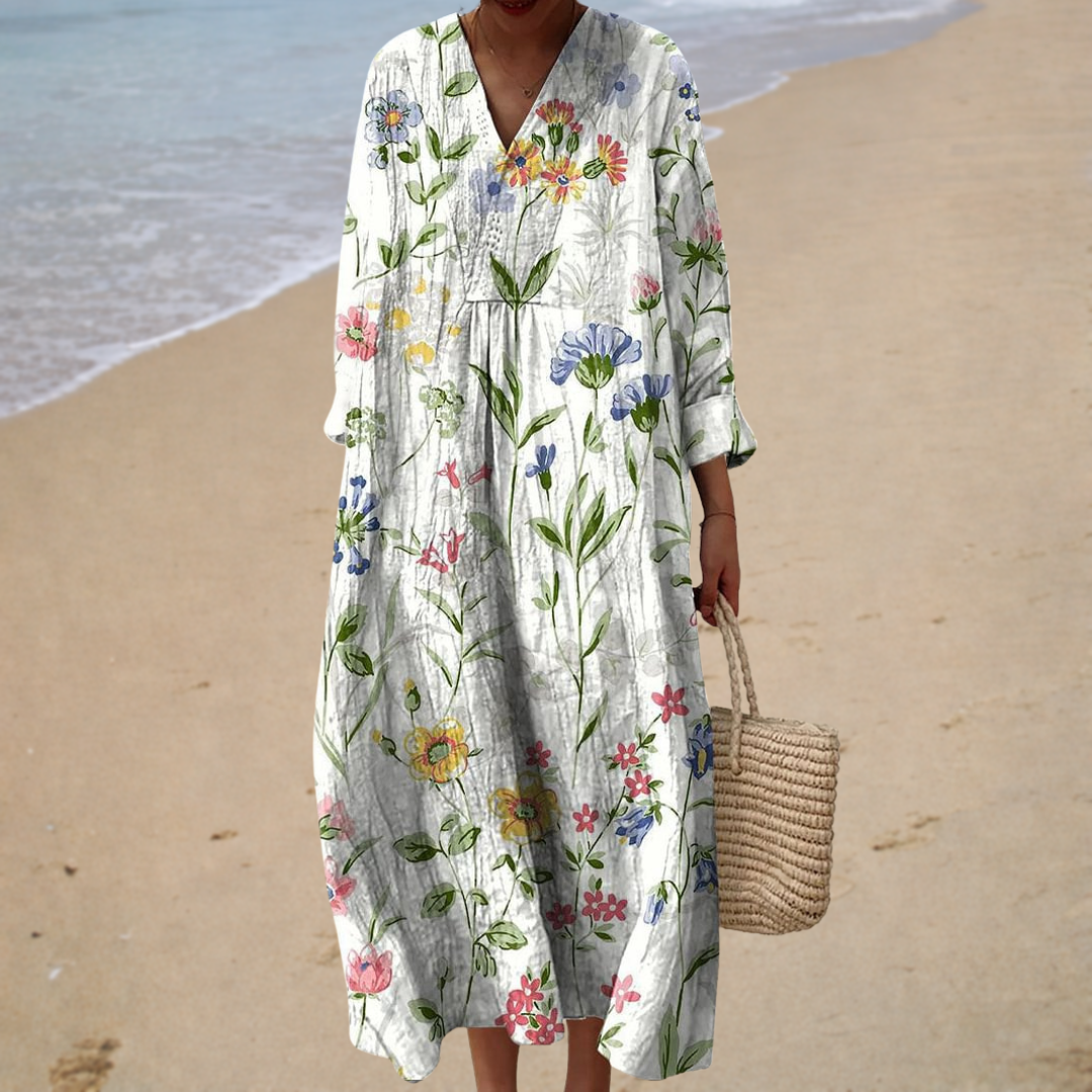 Flattering Printed Spring Dress