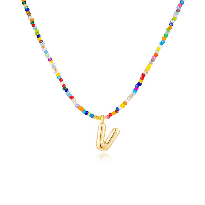 Naomi | Colourful Bubble Letter Necklace