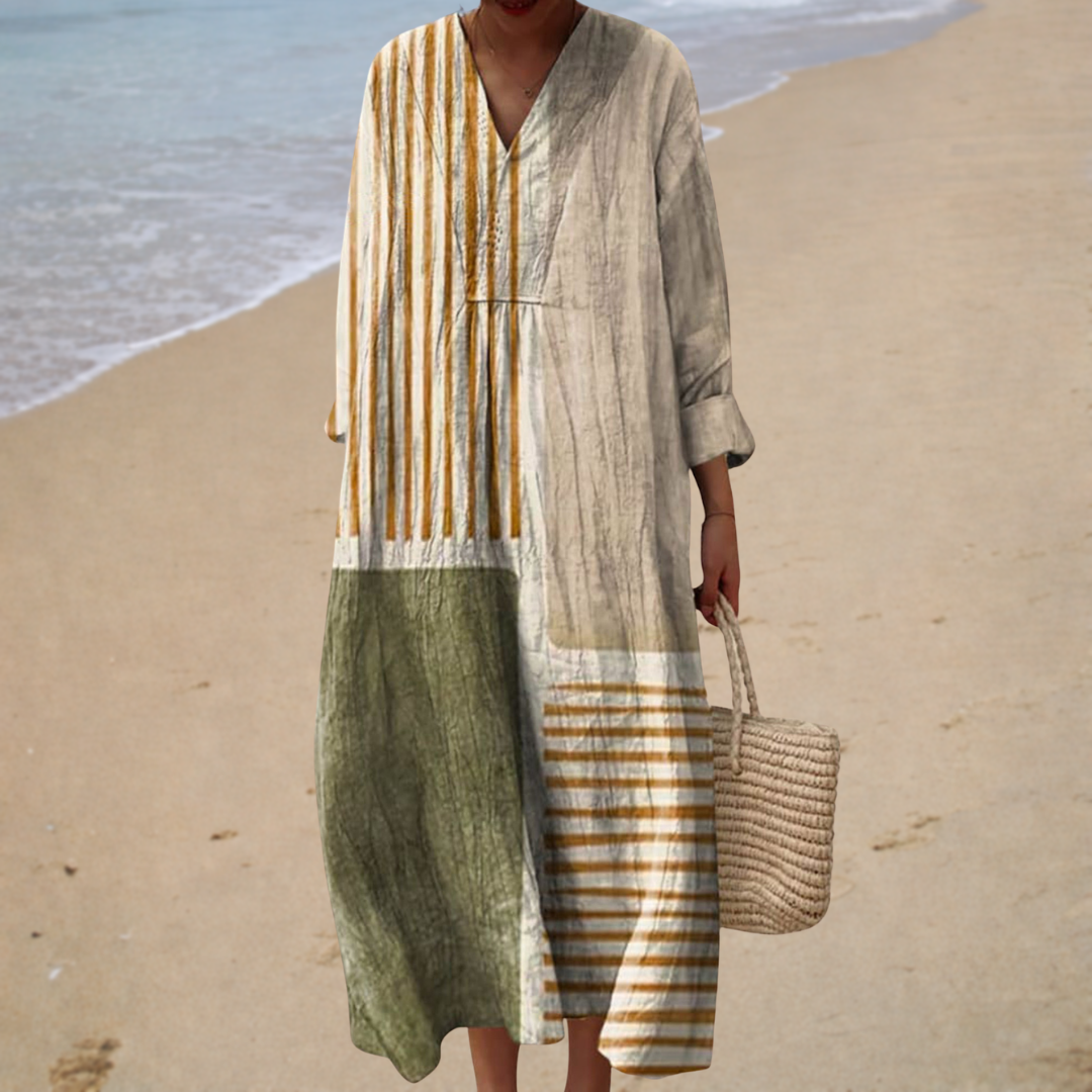 Flattering Printed Spring Dress