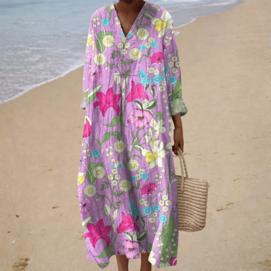 Flattering Printed Spring Dress