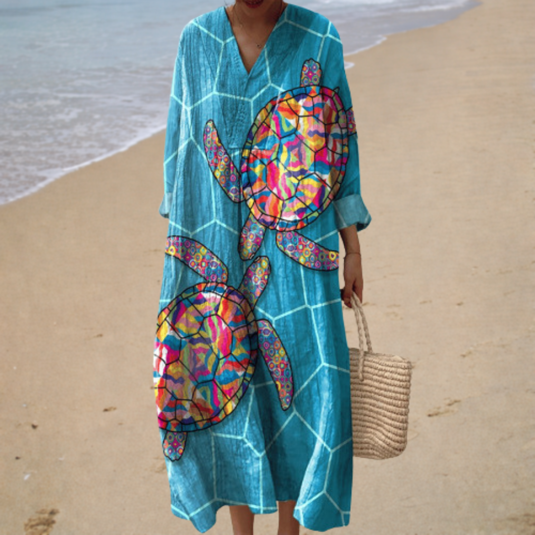 Flattering Printed Spring Dress