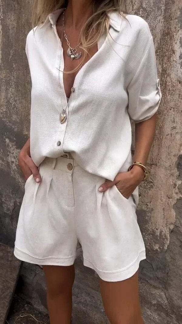 Magdalena | Airy buttoned set