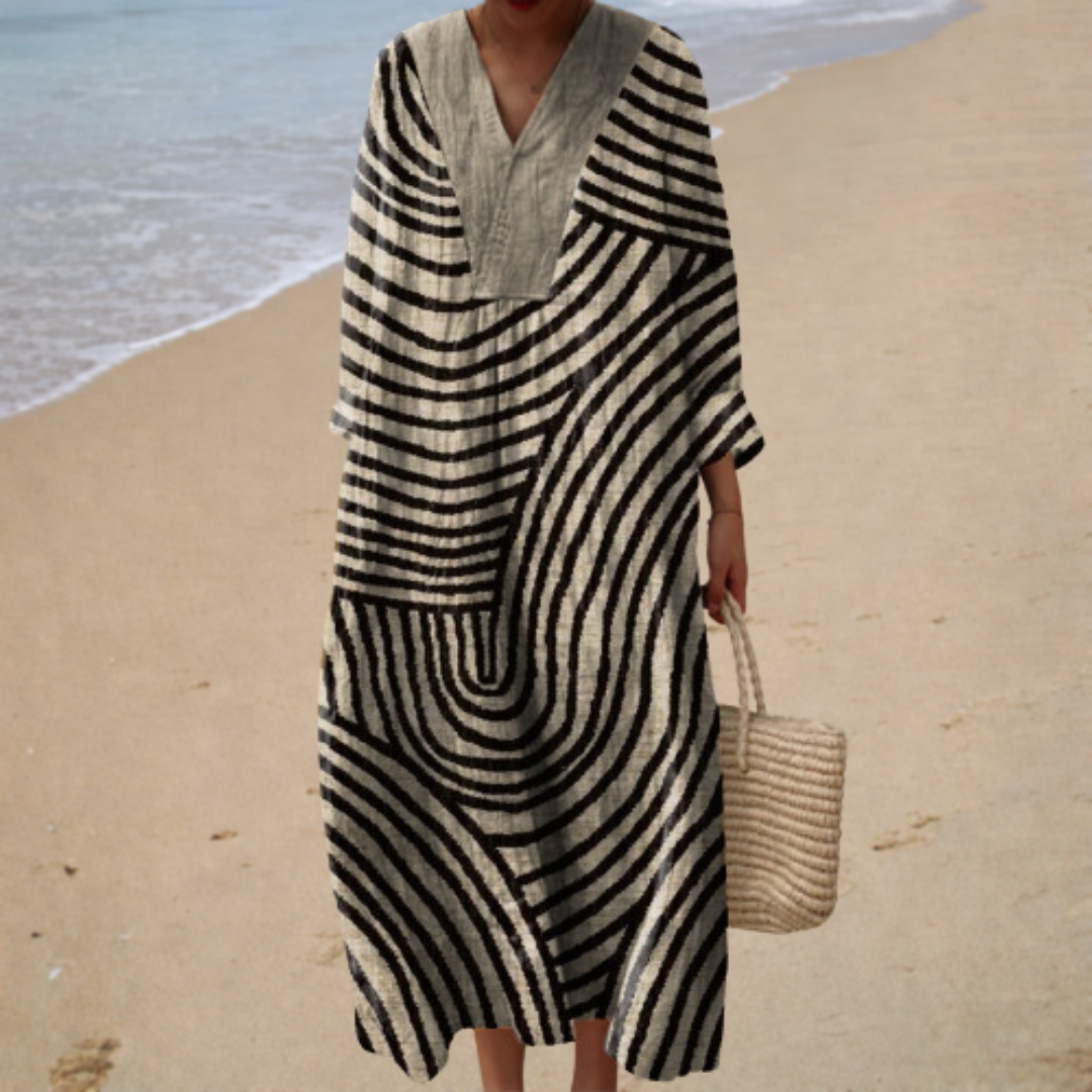 Flattering Printed Spring Dress