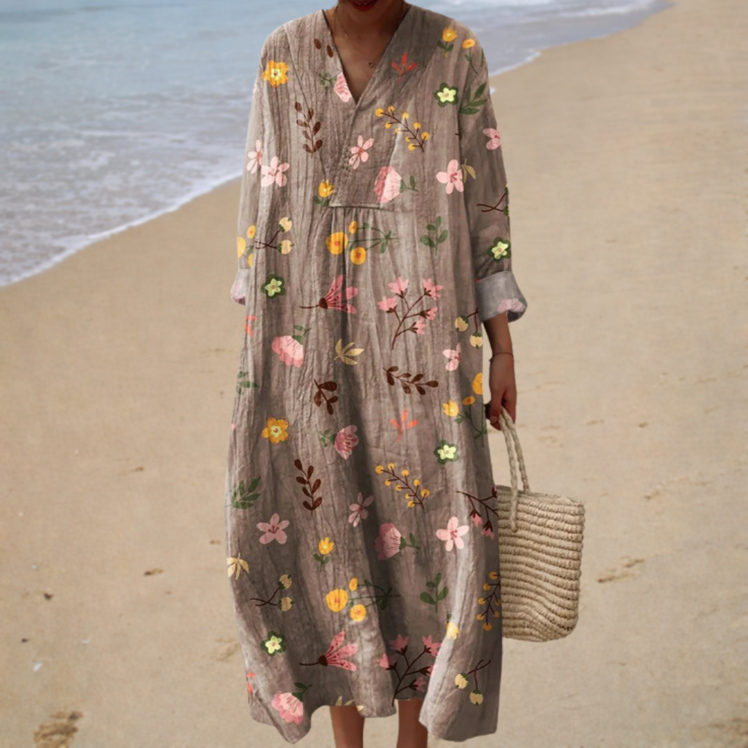 Flattering Printed Spring Dress
