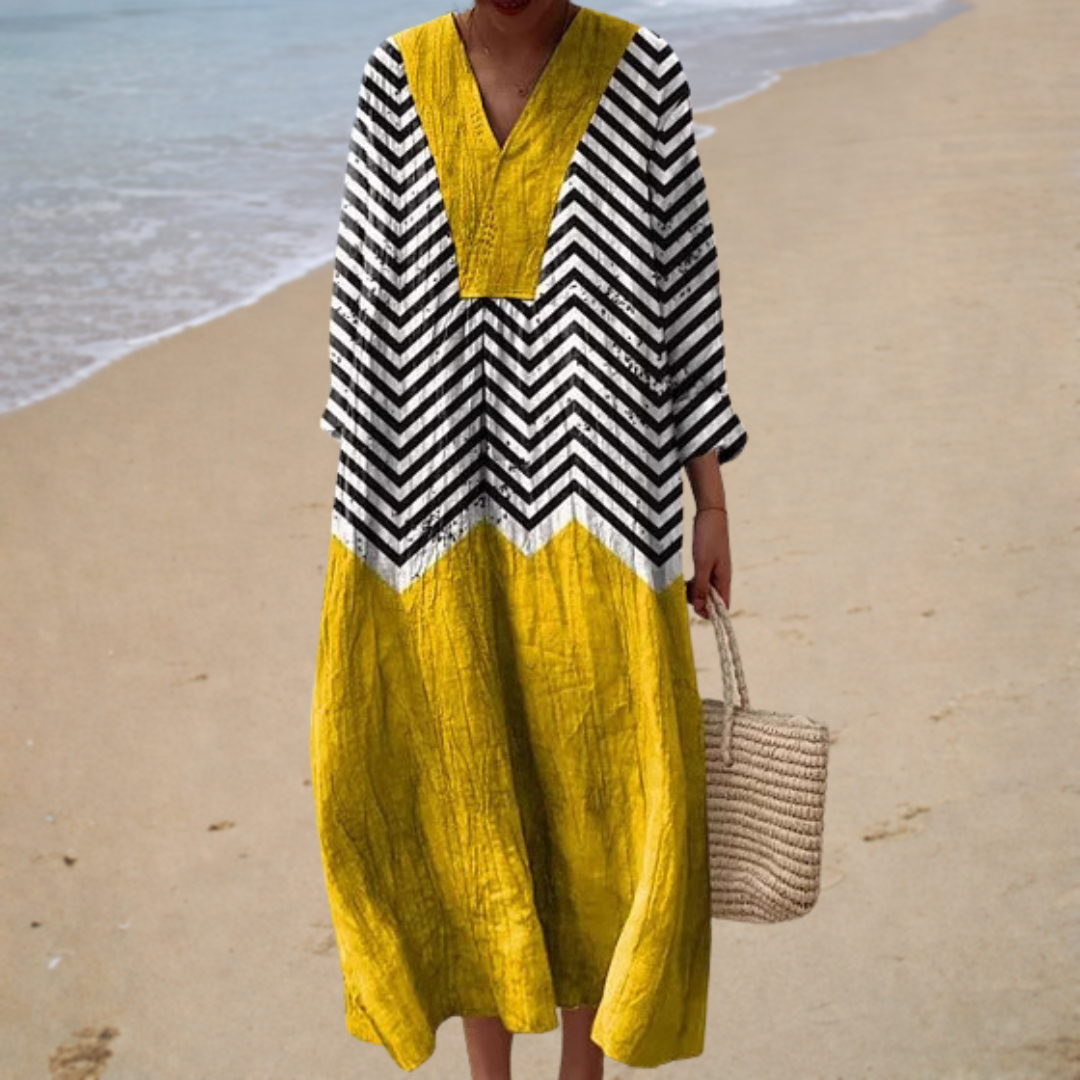 Flattering Printed Spring Dress