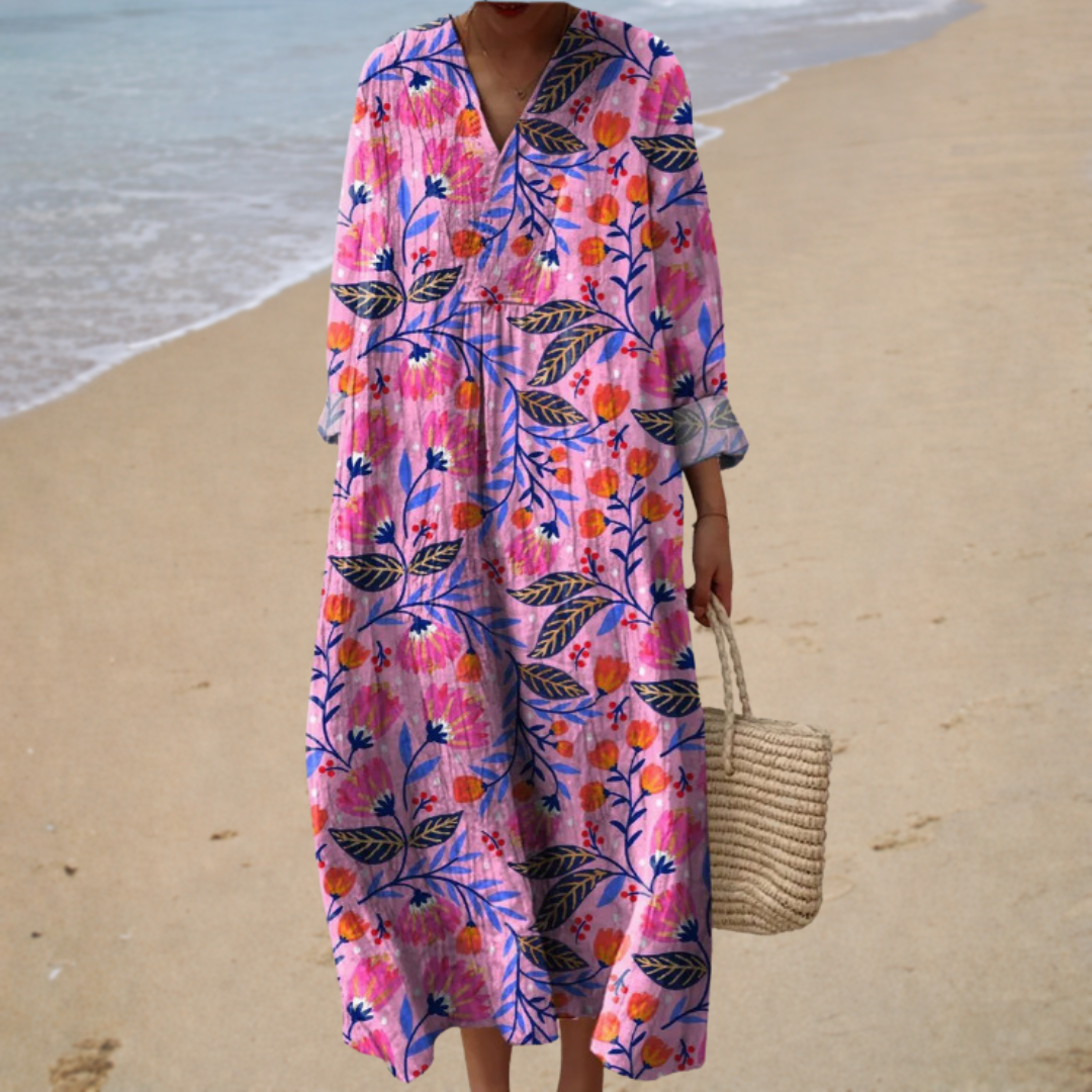 Flattering Printed Spring Dress