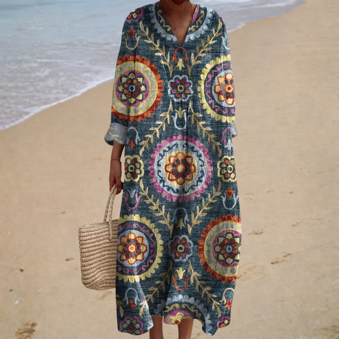Flattering Printed Spring Dress