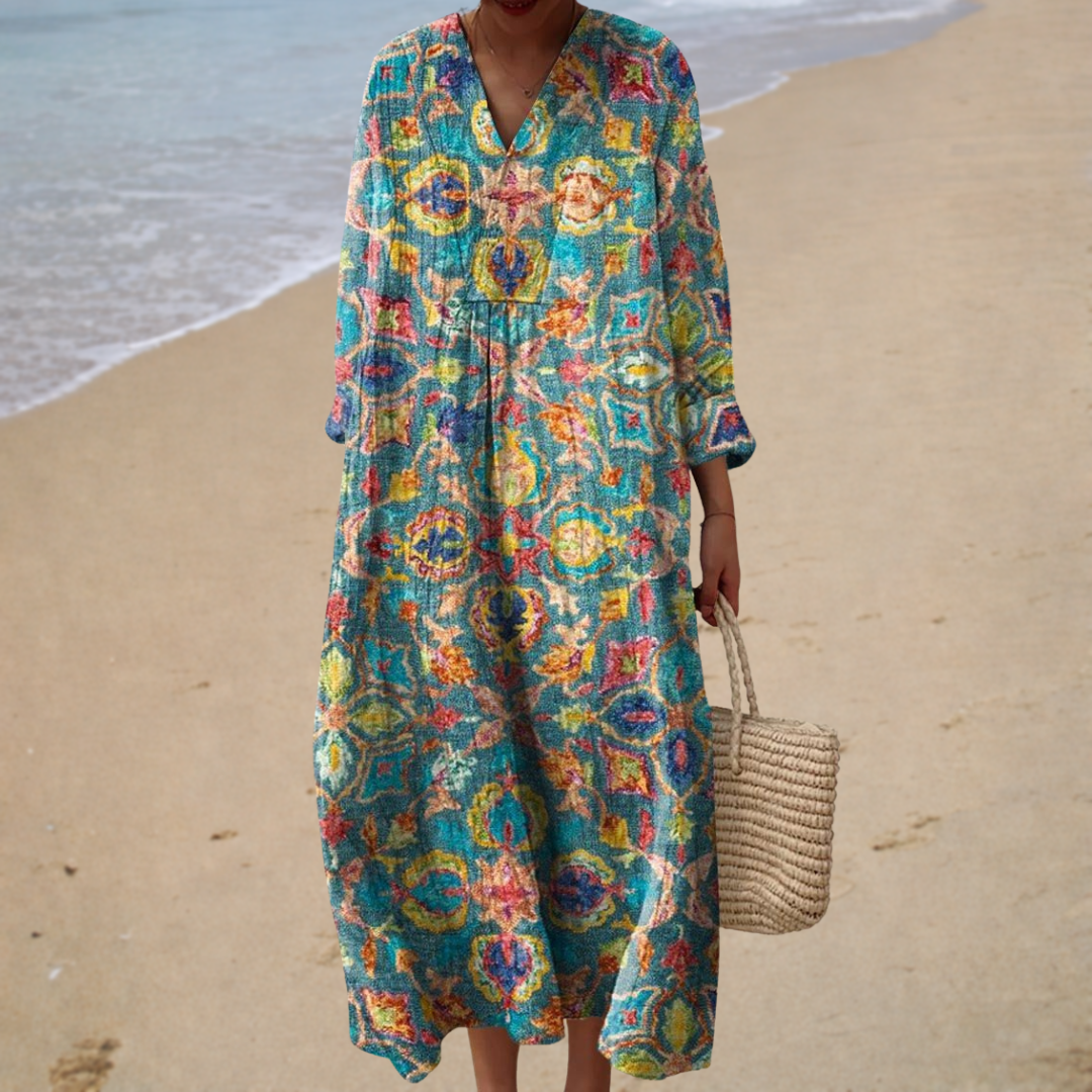Flattering Printed Spring Dress
