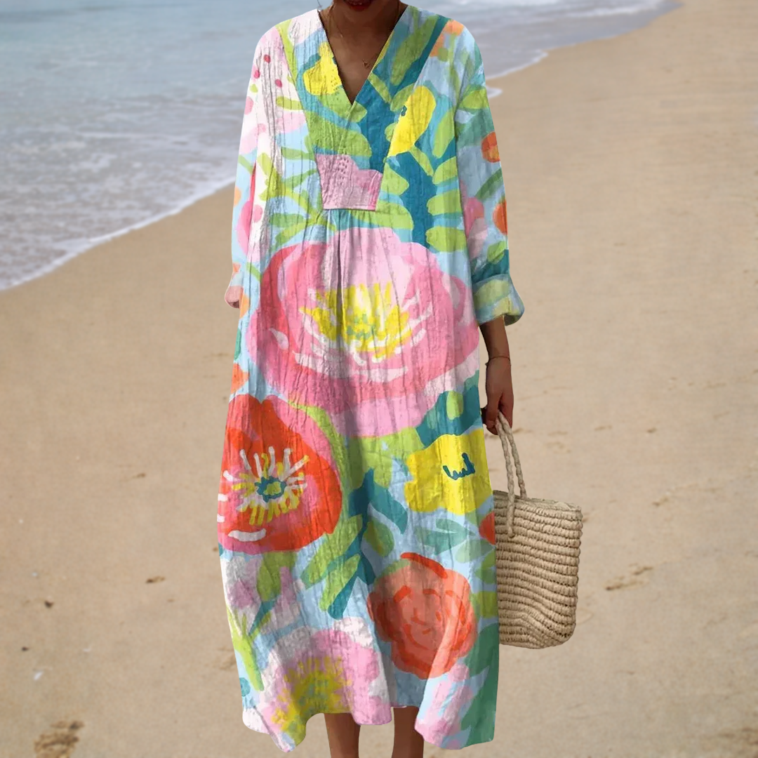 Flattering Printed Spring Dress