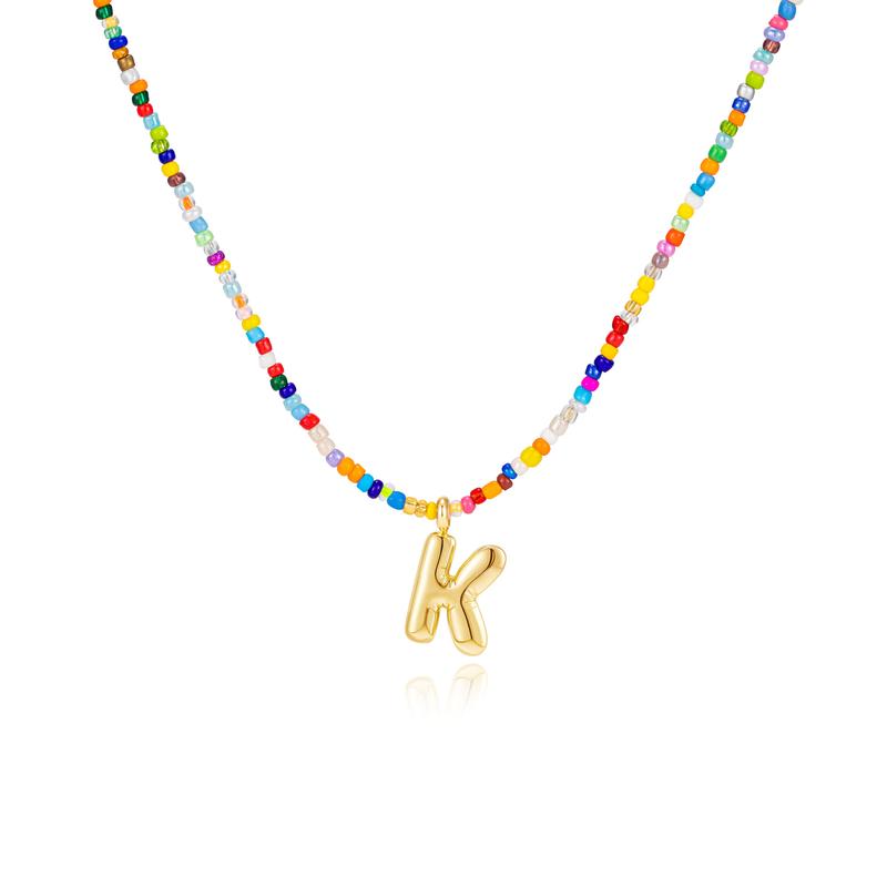 Naomi | Colourful Bubble Letter Necklace