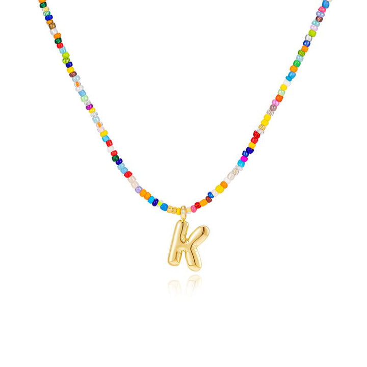 Naomi | Colourful Bubble Letter Necklace