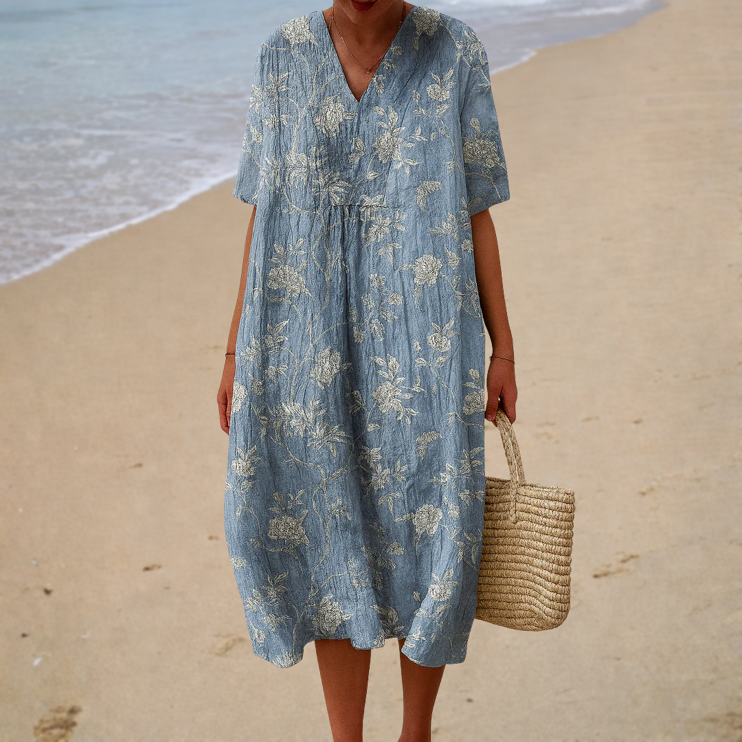Flattering Printed Spring Dress