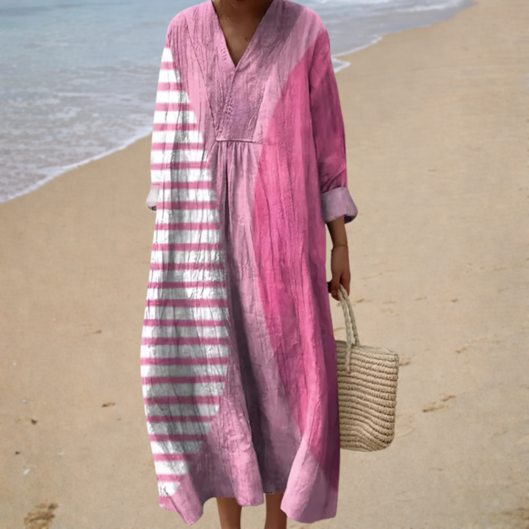 Flattering Printed Spring Dress