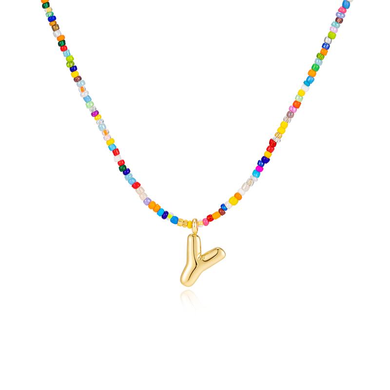 Naomi | Colourful Bubble Letter Necklace