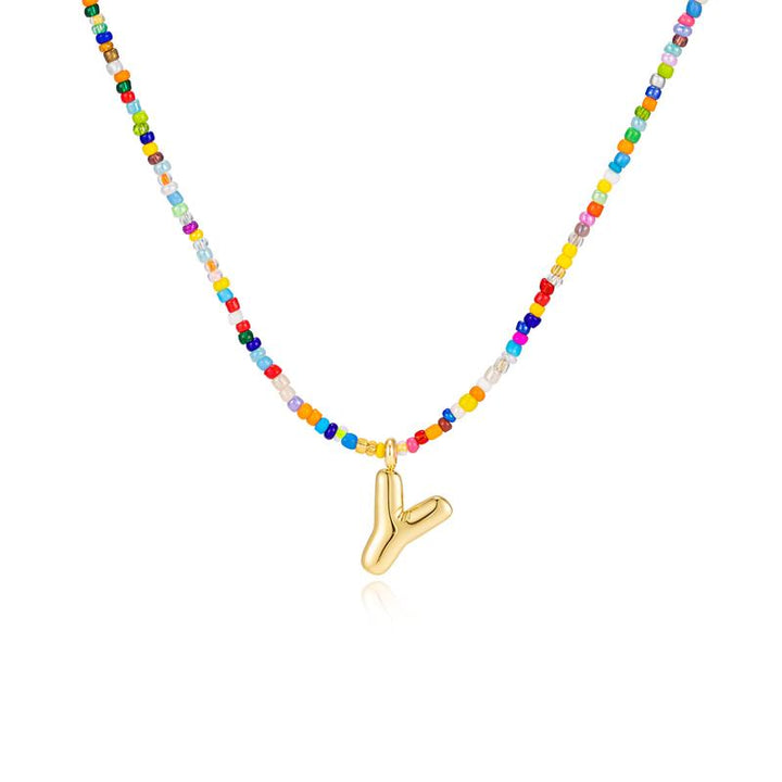 Naomi | Colourful Bubble Letter Necklace