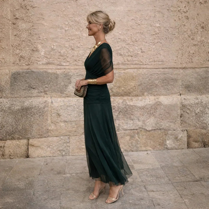 Ottoline Elegant Green Dress