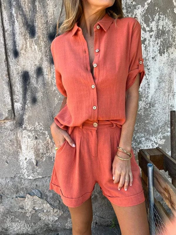Magdalena | Airy buttoned set