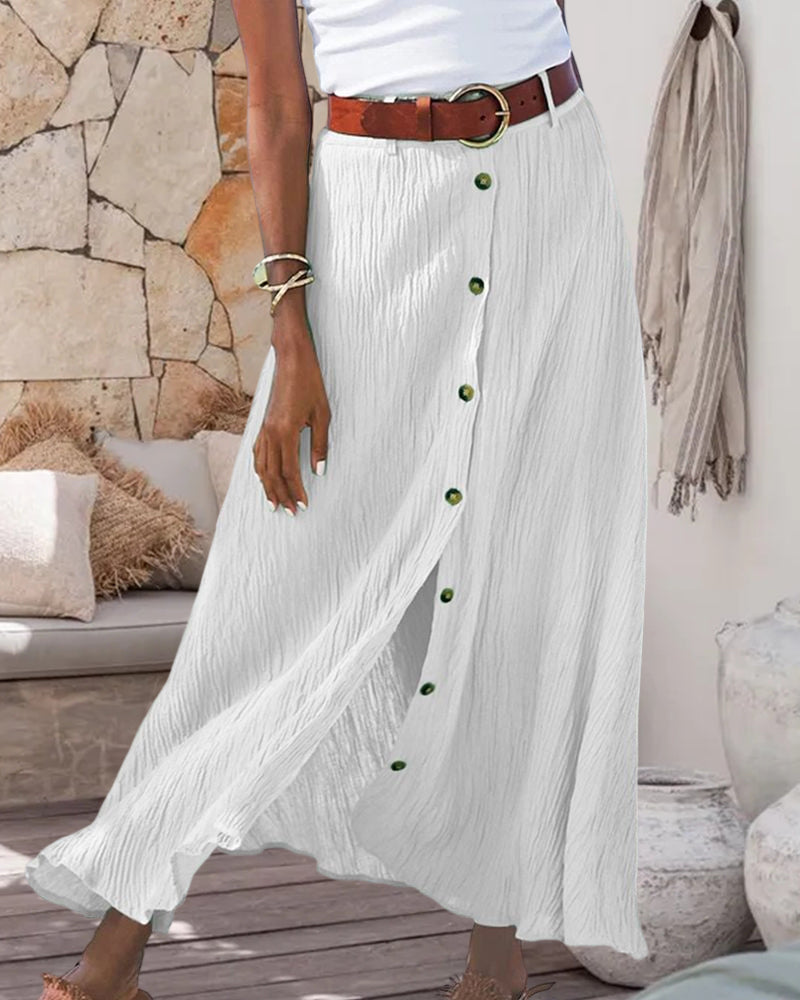 Millie | Flowing skirt with buttons