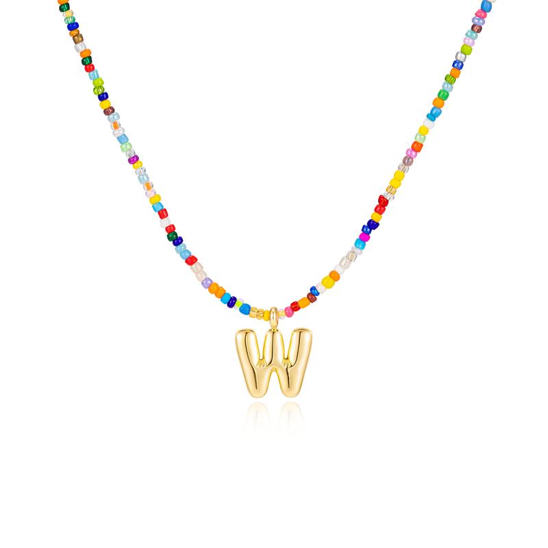 Naomi | Colourful Bubble Letter Necklace