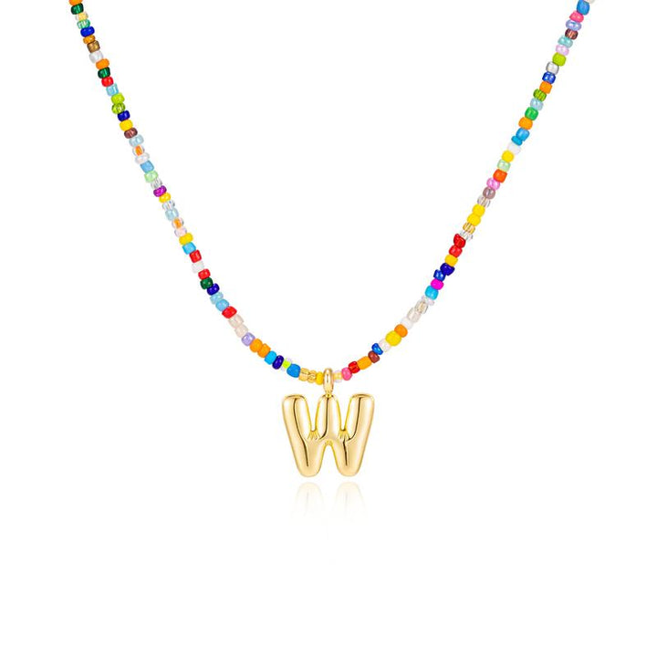 Naomi | Colourful Bubble Letter Necklace