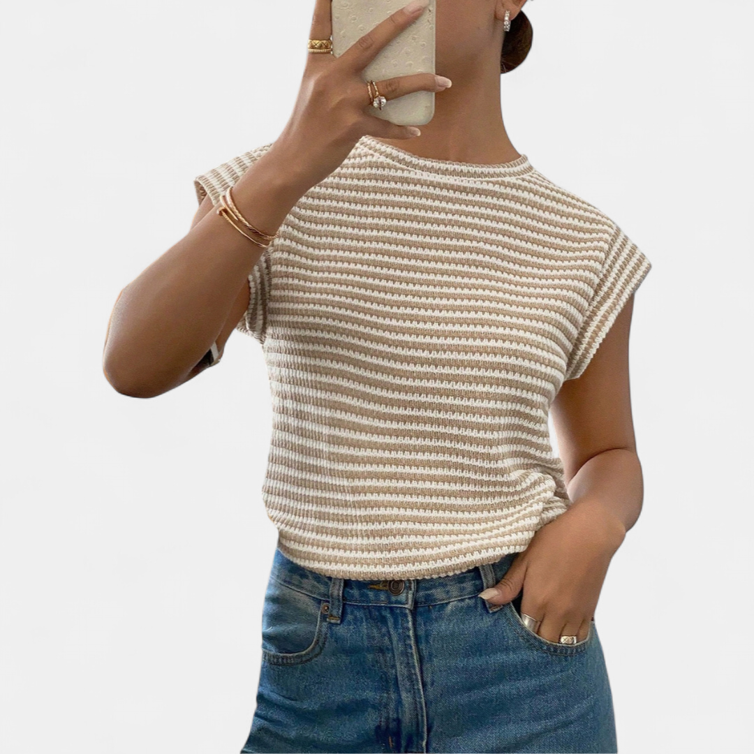 Kara | Breezy Cutout Sleeveless Tee