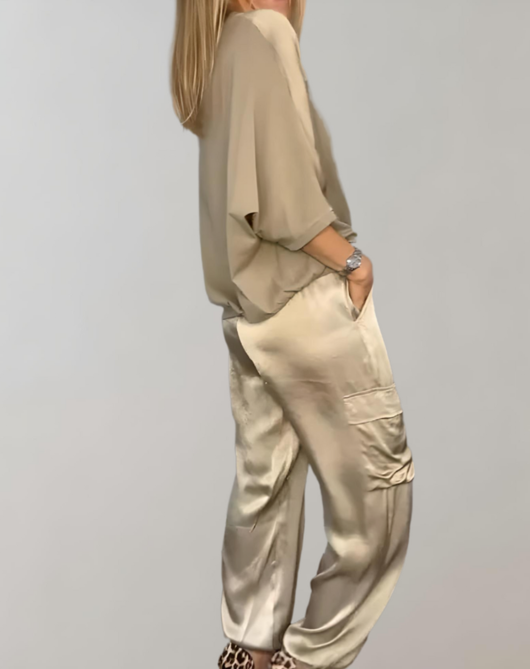 Ava | Silk cargo lounge set