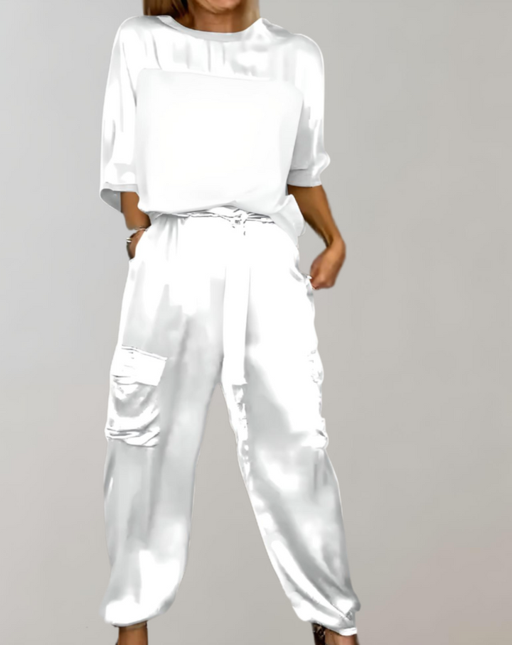 Ava | Silk cargo lounge set