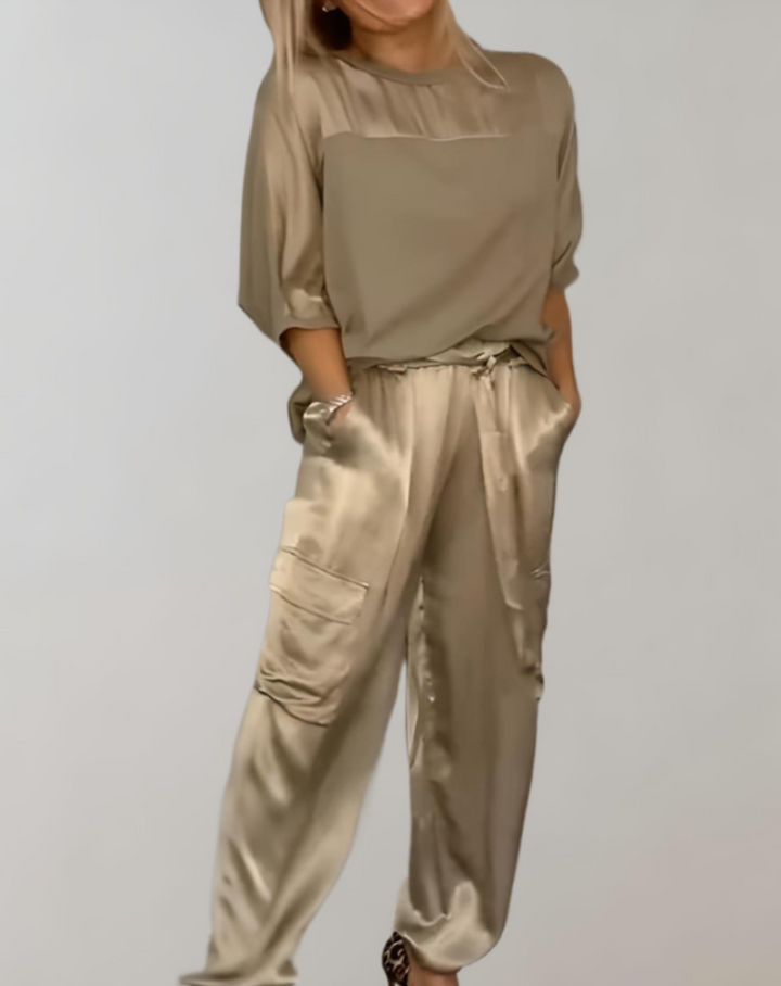 Ava | Silk cargo lounge set