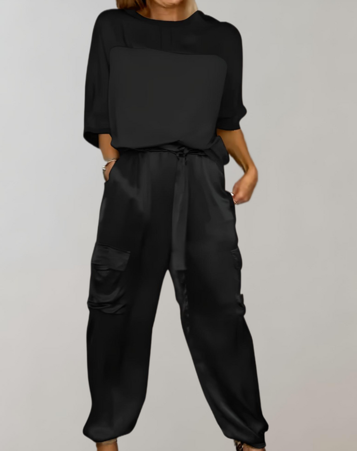 Ava | Silk cargo lounge set