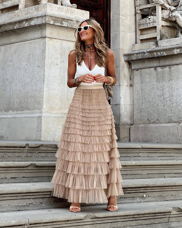 Felicity | Elegant Maxi Layered Cake Skirt