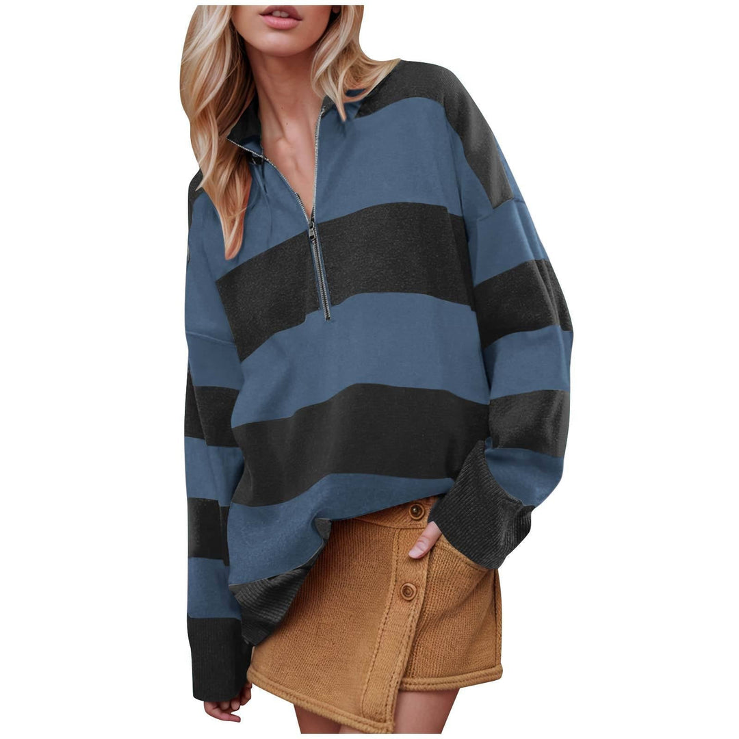 Danielle | Comfy Long Sleeve Pullover Sweater With Half Zip