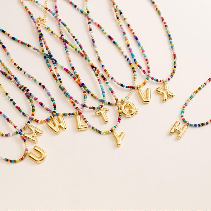 Naomi | Colourful Bubble Letter Necklace