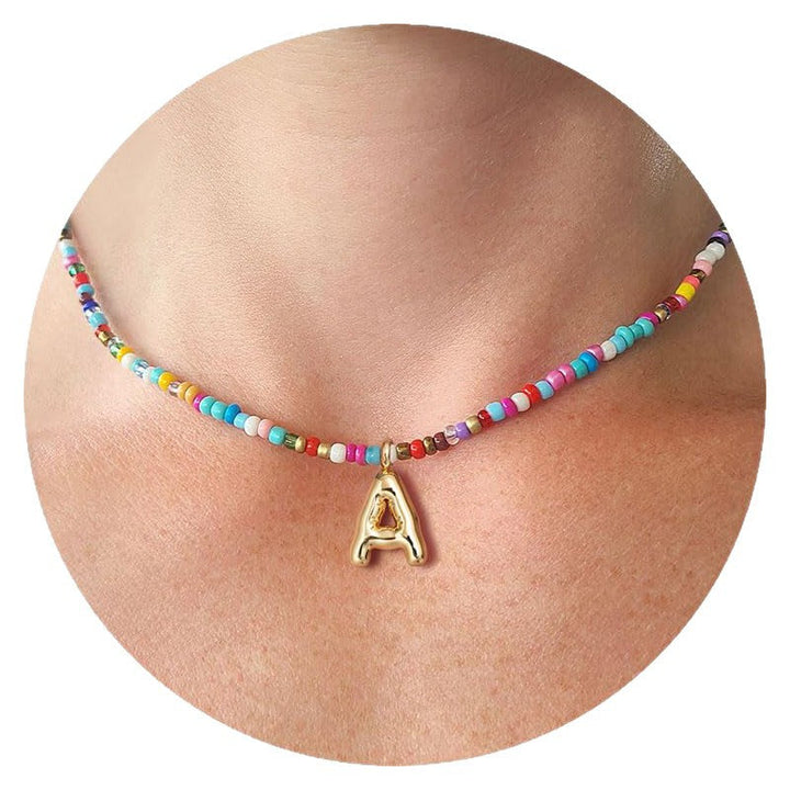 Naomi | Colourful Bubble Letter Necklace