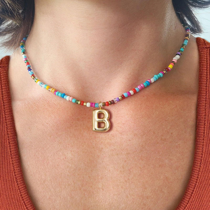 Naomi | Colourful Bubble Letter Necklace