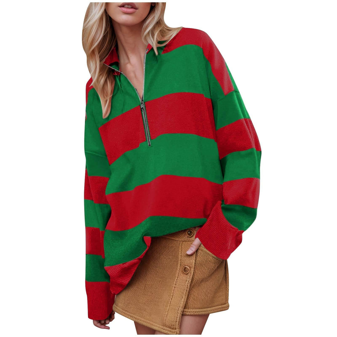 Danielle | Comfy Long Sleeve Pullover Sweater With Half Zip